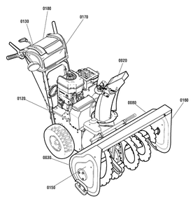 Decals Group Diagram and Parts List for 1695864-18-2852-31 2010 Briggs and Stratton Snow Blower